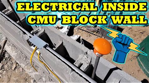 mount electrical box cinder block|concrete block wall electrical supports.